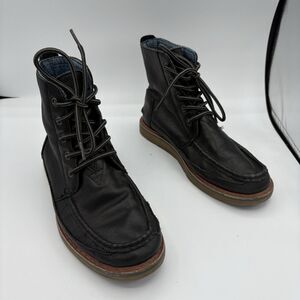 Toms Boots Womens Size‎ 7 Searcher Black Combat Lace Up C2